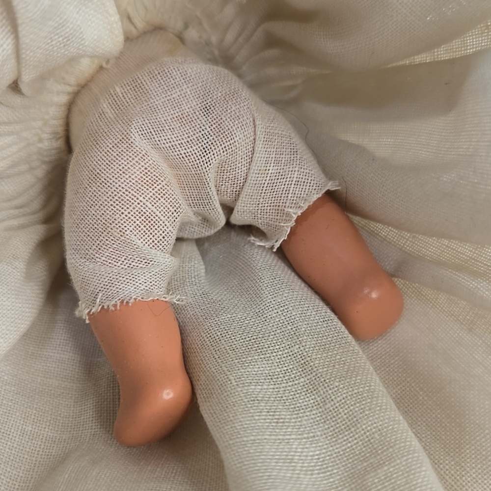 Nancy Ann Storybook Doll Hush-A-Bye Long Dress 1940's Bisque Infant Babydoll - Picture 6 of 13